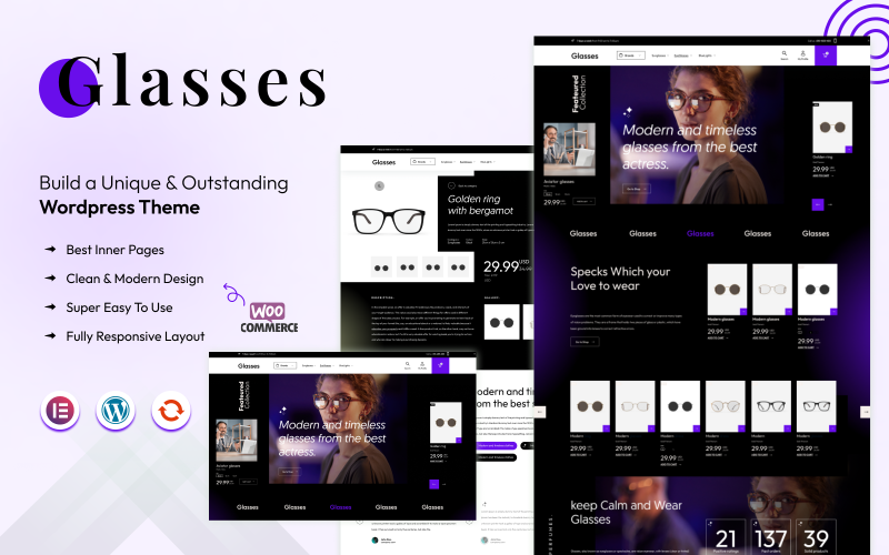 Glasses - Eyewear MegaShop WordPress Theme WooCommerce Theme
