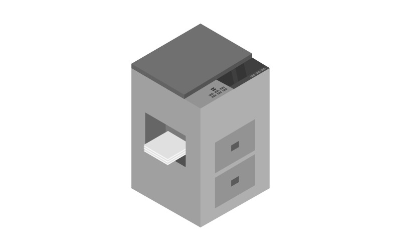 Isometric copier on a white background Vector Graphic