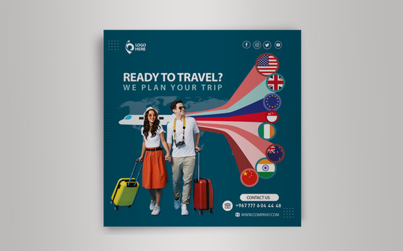 Modern travel agency flyer - Journey - Travel - Entertainment Corporate Identity