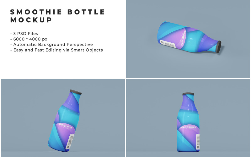 Smoothie Bottle Mockup Template Product Mockup