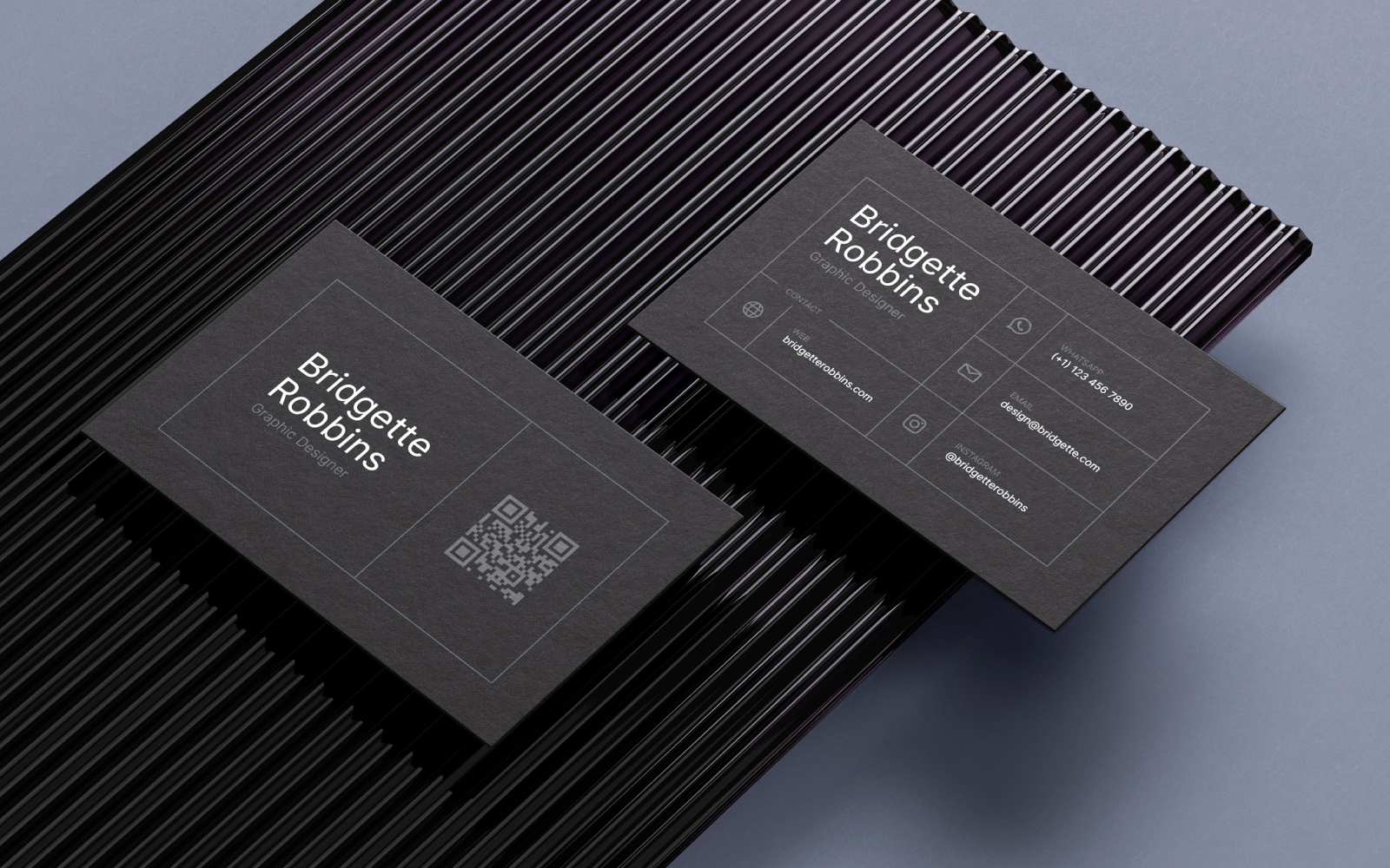 Minimal Black Business Card - Corporate Identity Template