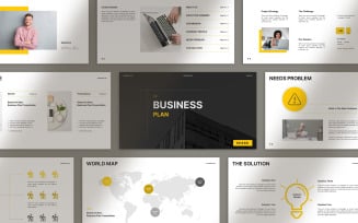 Clean Business Plan Presentation Template Layout