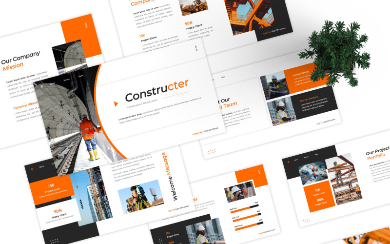 Constructer - Construction Powerpoint Template PowerPoint Template