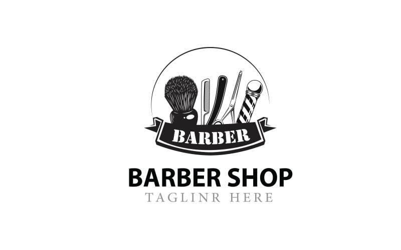 Logo design for a barbershop Logo Template