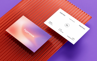Peach & Violet Business Card - Corporate Identity Template