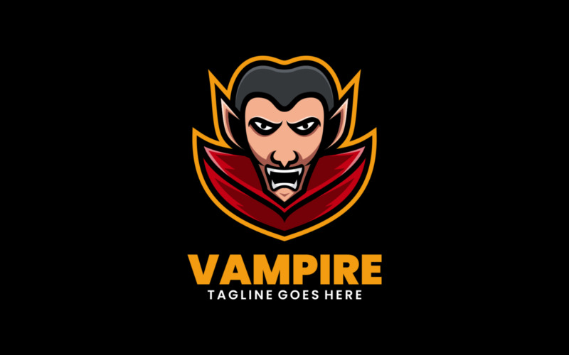 Vampire Simple Mascot Logo 1 Logo Template