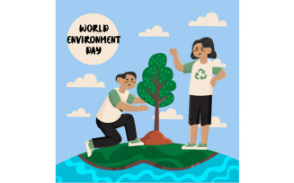 World Environment Save the Planet Illustration