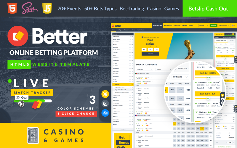 Better - Online Betting HTML5 Template Website Template