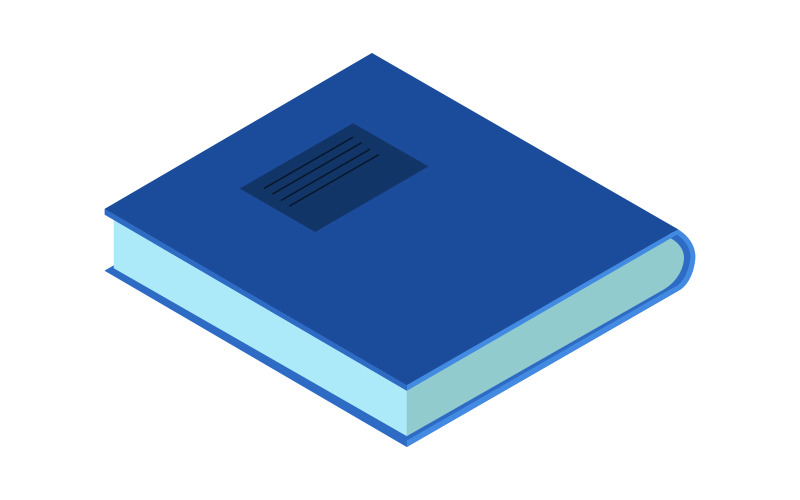 Book isometric on a white background Vector Graphic