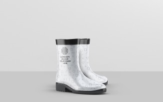Rubber Boots - Short Ankle Gumboots Mockup 2