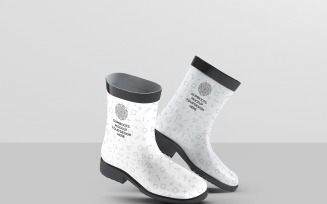 Rubber Boots - Short Ankle Gumboots Mockup 5