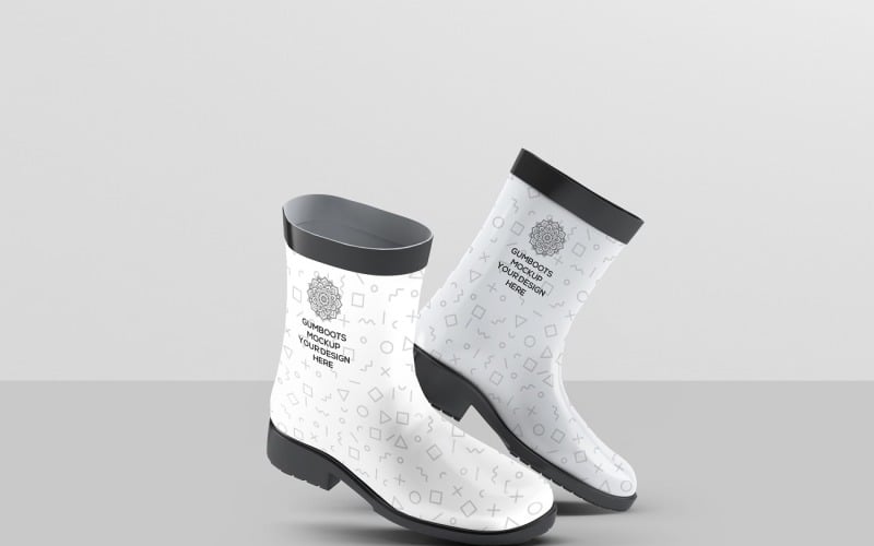 Rubber Boots - Short Ankle Gumboots Mockup 5 Product Mockup