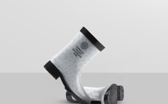 Rubber Boots - Short Ankle Gumboots Mockup 6