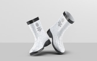 Rubber Boots - Short Ankle Gumboots Mockup 7
