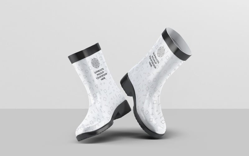 Rubber Boots - Short Ankle Gumboots Mockup 7 Product Mockup