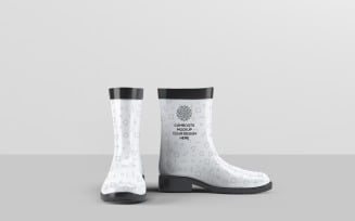Rubber Boots - Short Ankle Gumboots Mockup