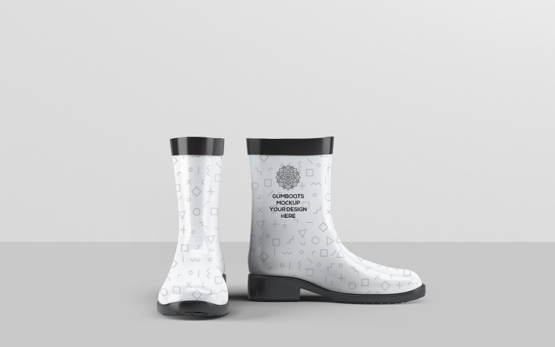 Rubber Boots - Short Ankle Gumboots Mockup Product Mockup