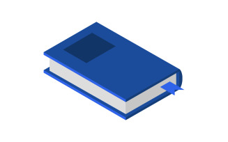 Vector illustrated isometric book on background