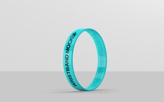 Wristband - Silicone Rubber Wristband Bracelet Mockup 2