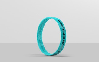 Wristband - Silicone Rubber Wristband Bracelet Mockup 4