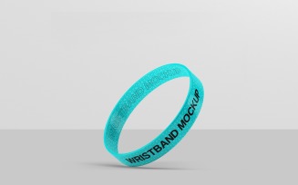 Wristband - Silicone Rubber Wristband Bracelet Mockup 5