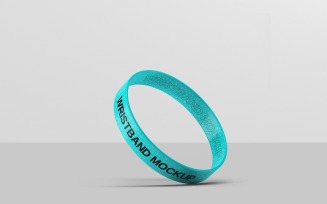 Wristband - Silicone Rubber Wristband Bracelet Mockup 6