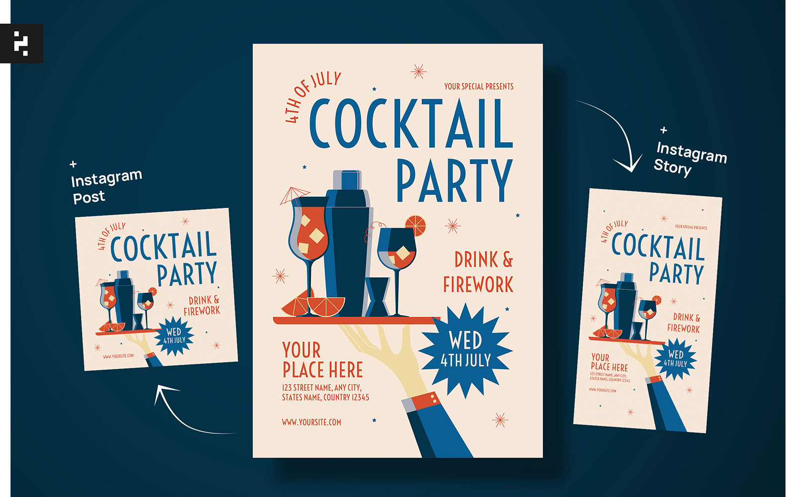 Template #338314 Party Bar Webdesign Template - Logo template Preview