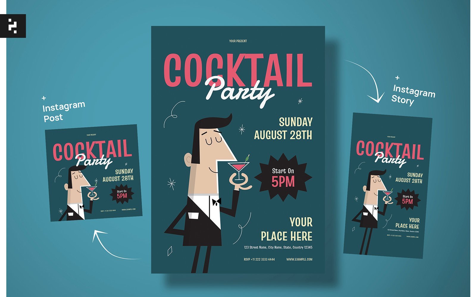 Template #338331 Party Bar Webdesign Template - Logo template Preview