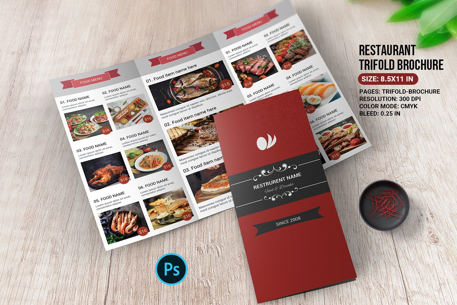 Template #338350 Brochure Food Webdesign Template - Logo template Preview