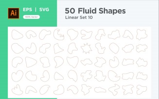 Abstract Fluid Linear Shape Set 50 V 10
