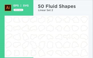 Abstract Fluid Linear Shape Set 50 V 2