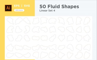 Abstract Fluid Linear Shape Set 50 V 4