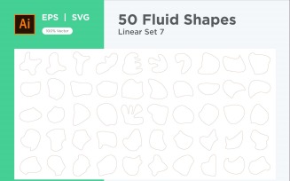 Abstract Fluid Linear Shape Set 50 V 7