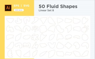Abstract Fluid Linear Shape Set 50 V 8