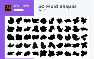 Abstract Fluid Shape Set 50 V 10
