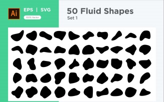 Abstract Fluid Shape Set 50 V 1