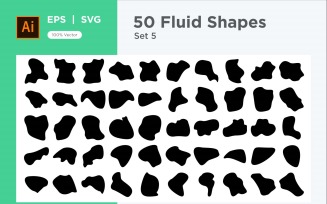Abstract Fluid Shape Set 50 V 5
