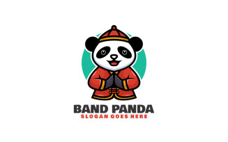 Band Panda Mascot Cartoon Logo