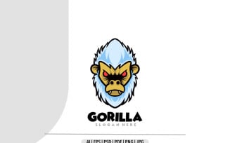 Monkey gorilla mascot logo template