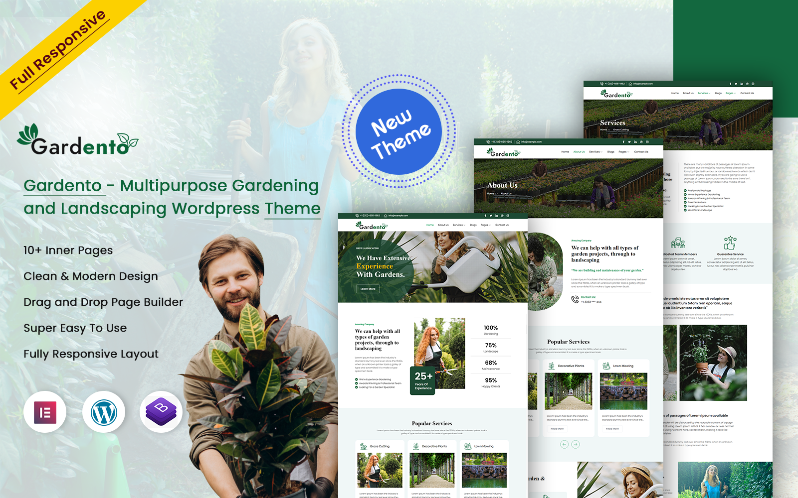 Gardento - Multipurpose Gardening & Landscaping WordPress Theme