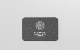 Business Card - Round Corners Business Cards Mockup 8