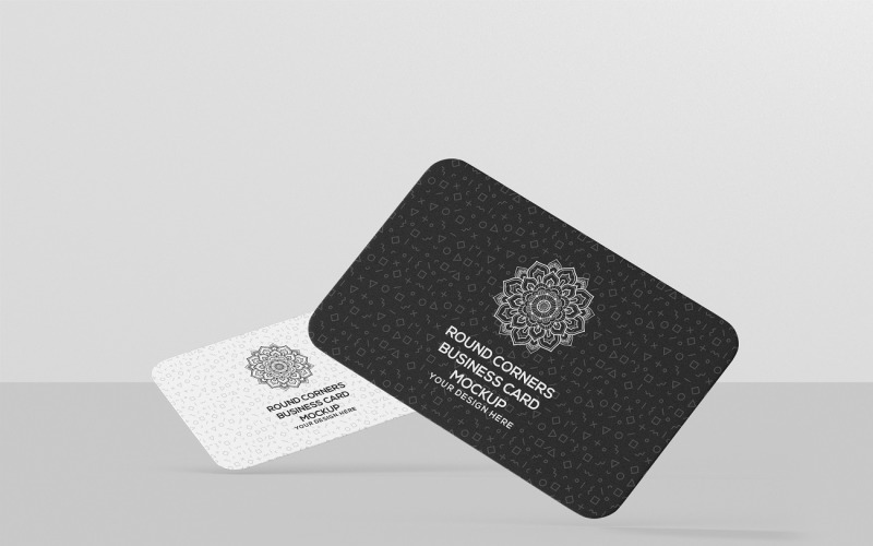 Business Card - Round Corners Business Cards Mockup Product Mockup