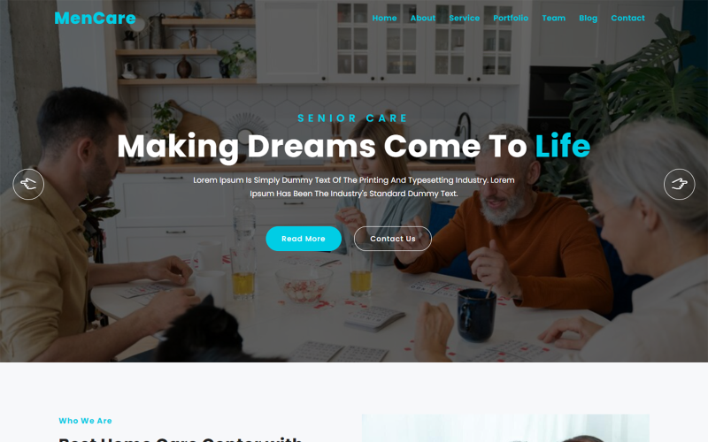 Mencare Retirement Planning Responsive HTML5 Template Website Template