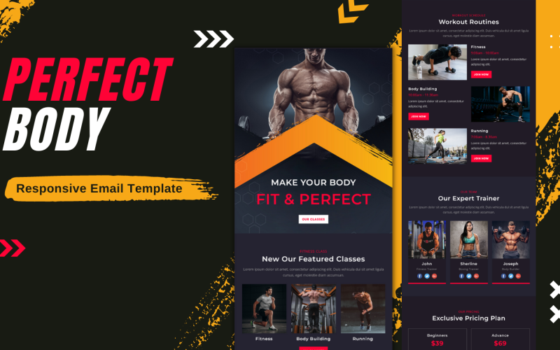Perfect Body – Fitness Email Template Newsletter Template