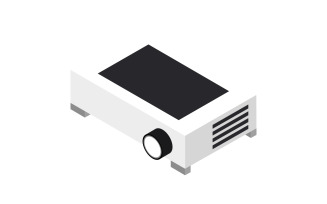Projector in vector on a white background