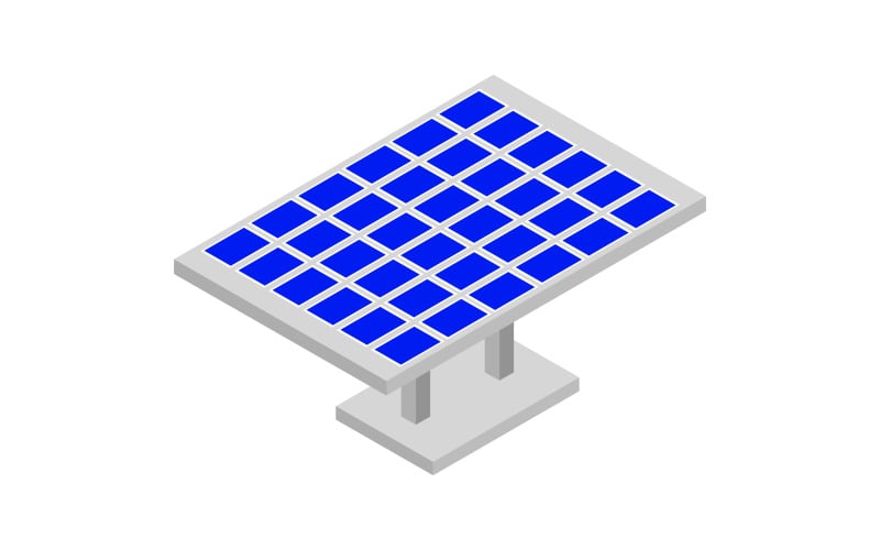Solar panel in colorful vector on white background Vector Graphic