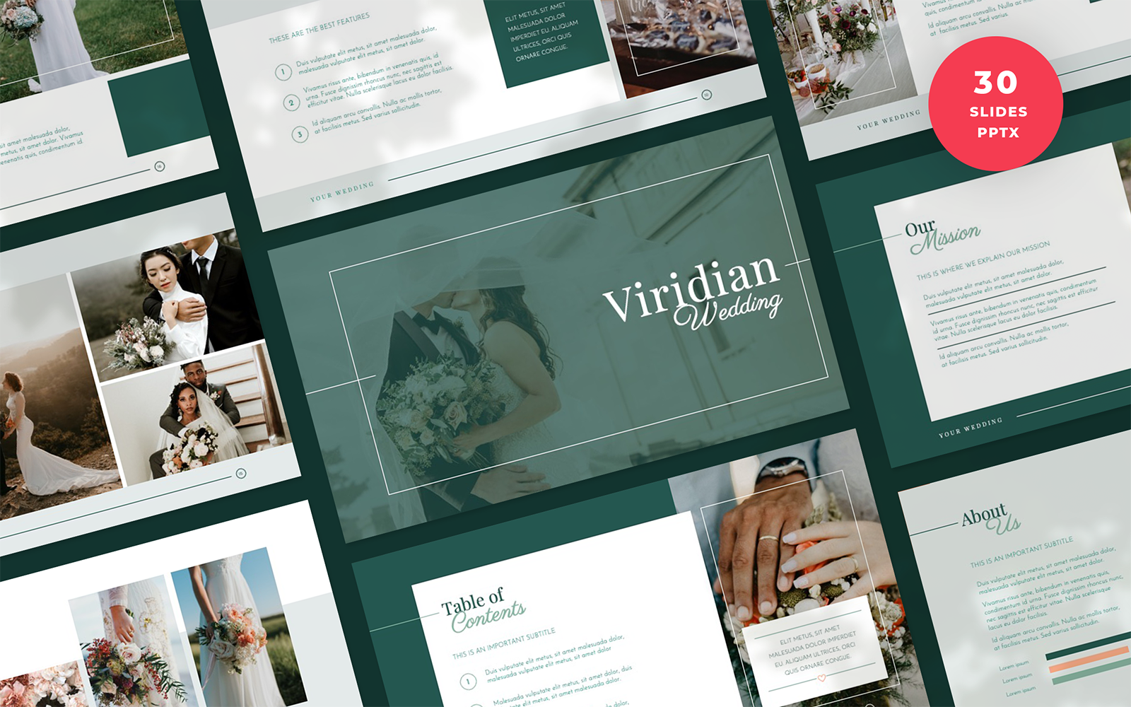 Viridian - Wedding Presentation PowerPoint Template