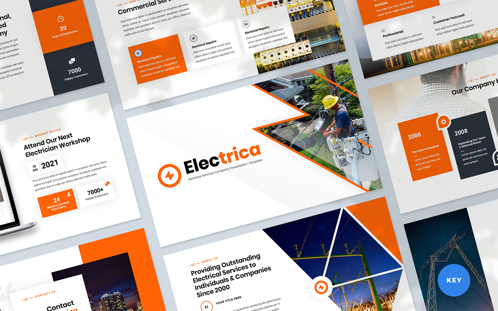 Kit Graphique #338545 Electric Electricity Divers Modles Web - Logo template Preview