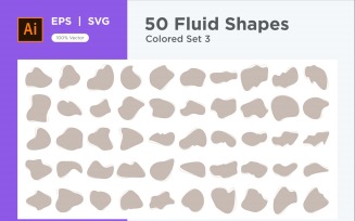 Abstract Fluid Shape Colored Set 50 V 3