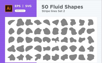Abstract Fluid Shape Stripe lines Set 50 V 2